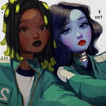 If my characters were in Squid game.. Traditional illustration, Character Design, and Digital Illustration project by Eunice Adeyi - 11.22.2021
