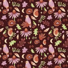 Mon projet du cours : Illustration numérique de motifs inspirés de la faune et la flore. Traditional illustration, Pattern Design, Drawing, Digital Illustration, and Botanical Illustration project by Laura Palmer - 11.22.2021