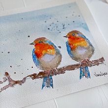 Mi Proyecto del curso: Acuarela artística para ilustración de aves. Traditional illustration, Watercolor Painting, Realistic Drawing, and Naturalistic Illustration project by MARIA VERONICA H LOPEZ - 11.23.2021