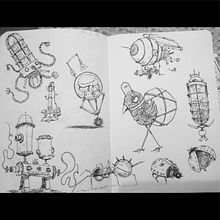 Little robot from Sketchbook . Un proyecto de Ilustración tradicional, Ilustración con tinta, Sketchbook y Cómic de Chiara Gagliardini - 21.11.2021