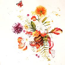 My project in Artistic Floral Watercolor: Connect with Nature course. Projekt z dziedziny Trad, c, jna ilustracja,  Malarstwo, Malowanie akwarelą, R i sunek botaniczn użytkownika Zuzana Zachová - 23.11.2021
