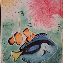 Mi Proyecto del curso: Ilustración de universos marinos en acuarela. Projekt z dziedziny Trad, c, jna ilustracja,  Malarstwo, Malowanie akwarelą, Ilustracja naturalist i czna użytkownika Rebecca Angelina Fernández - 23.11.2021