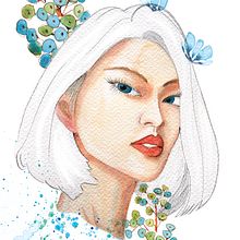 My project in Illustrated Portrait in Watercolor course. Traditional illustration, Fine Arts, Painting, Drawing, Watercolor Painting, Portrait Drawing, and Artistic Drawing project by Shruti Bhat - 11.18.2021