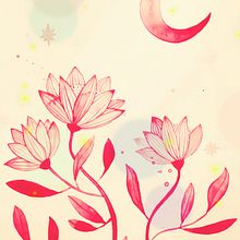 Flowers mono-rosa <3 . Un proyecto de Ilustración tradicional, Bellas Artes, Pintura y Pintura a la acuarela de vanessaospina02 - 24.11.2021