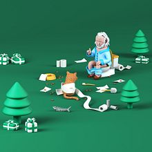 Christmas Quiz. Un proyecto de Ilustración tradicional, Diseño de personajes y 3D de YIPPIEHEY - 24.11.2021