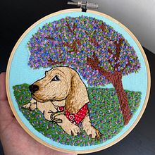 Camila y la jacaranda. Embroider project by Coricrafts - 11.22.2021