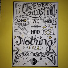 Mon projet du cours : Initiation au doodling créatif et au lettering manuel. Een project van Traditionele illustratie,  Belettering,  Tekening,  Artistieke tekening,  H y lettering van elodie_babau - 22.11.2021