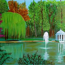 Aranjuez. Mi Proyecto del curso: Naturaleza con pintura acrílica: del cuaderno al lienzo  Ein Projekt aus dem Bereich Traditionelle Illustration, Malerei, Malerei mit Acr, l und Sketchbook von Angeles Marti - 24.11.2021