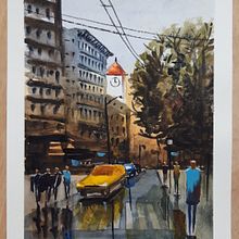 My project in Urban Landscapes in Watercolor course. Un progetto di Belle arti, Pittura ad acquerello e Illustrazione architettonica di Iulia Albota - 25.11.2021