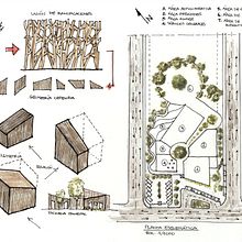 Preescolar: Tree House Kindergarten. Un proyecto de Arquitectura, Modelado 3D, Paisajismo, Bocetado y Pintura a la acuarela de Natalia Vértiz - 16.10.2021