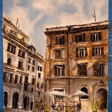 Mi Proyecto del curso: Técnicas modernas para paisajes urbanos en acuarela. Un proyecto de Pintura y Pintura a la acuarela de Alessandro GR - 26.11.2021
