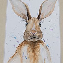 Bunny. Watercolor Painting project by Grace von Matt - 11.25.2021