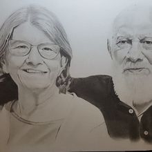 Retrato a lápiz . Un proyecto de Ilustración tradicional de efloresloman - 26.11.2021