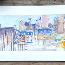 Watercolor architecture. Watercolor Painting project by Kretz Paul - 11.26.2021