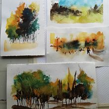 Mi Proyecto del curso: Paisajes naturales en acuarela. Un progetto di Pittura ad acquerello, Belle arti e Pittura di monidodorico_1 - 24.11.2021