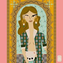 Elle rêve. Un proyecto de Ilustración tradicional, Ilustración vectorial, Dibujo y Diseño para Redes Sociales de Gabriela Cruz - 27.11.2021
