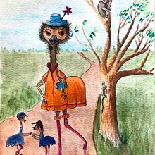 My final project in Animal Characters in Watercolor for Children’s Books course. Traditional illustration, Fine Arts, Painting, Drawing, Watercolor Painting, Children's Illustration, and Narrative project by Tracey Knox - 11.25.2021