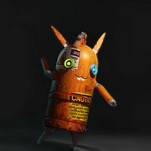 crazy robot. 3D Modeling, 3D, and Digital Illustration project by Johann Le Beillan - 11.27.2021
