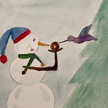 First watercolor attempts. Painting project by Randi Wells - 11.09.2021