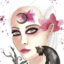 My project "Lili White Hair" in Illustrated Portrait in Watercolor course. Traditional illustration, Fine Arts, Painting, Drawing, Watercolor Painting, Portrait Drawing, and Artistic Drawing project by Lili Moria - 11.28.2021
