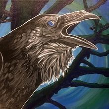 Raven Painting. Un proyecto de Pintura acrílica y Pintura de ashley_hefner - 29.11.2021