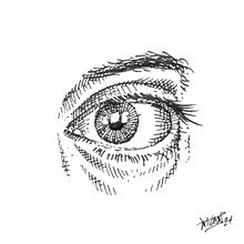 My own eye. Traditional illustration project by Iván Sierra - 01.26.2021