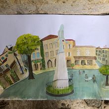 Mon projet du cours : Sketchbook de peintures à la gouache. Projekt z dziedziny Trad, c, jna ilustracja, Sketching,  R, sunek,  R, sunek architektoniczn, Sketchbook i Malowanie gwaszami użytkownika fabiennebegonia - 29.11.2021