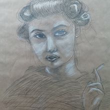 Carbonet y llapis sobre paper kraft. . Un projet de Dessin, Dessin au cra , et on de Isabella Rodríguez - 29.11.2021