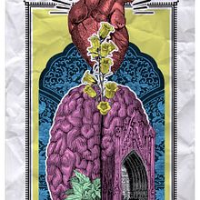"PARA UNA ALMA ETERNA CADA PIEDRA ES UN ALTAR". Ilustração tradicional, e Colagem projeto de Said Perez Amelco - 30.11.2021