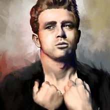 James Dean. Traditional illustration, and Digital Painting project by Salomé Isaza Velasquez - 11.29.2021