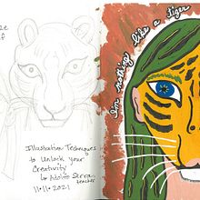 My project in Illustration Techniques to Unlock your Creativity course. Projekt z dziedziny Design, Trad, c, jna ilustracja,  Sztuki piękne,  Malarstwo, Kreat, wność, Kreat, wne zabaw, z dziećmi i Sketchbook użytkownika marcylight - 30.11.2021