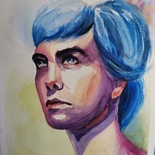 My project in Contemporary Portraiture in Watercolor course. Un proyecto de Bellas Artes, Pintura, Pintura a la acuarela y Dibujo de Retrato de Dana Oniga - 30.11.2021
