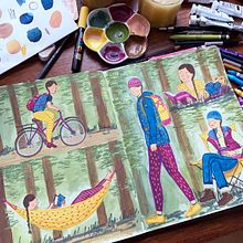 My project in Character Creation from Observational Drawings course. Projekt z dziedziny Trad, c, jna ilustracja, Projektowanie postaci,  R, sunek i Sketchbook użytkownika ewe - 30.11.2021
