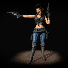 Cowgirl. 3D Character Design, 3D Modeling, Rigging, and 3D project by Pablo Vietto Ouviña - 03.05.2016