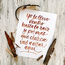 Hasta la raíz Ein Projekt aus dem Bereich Kalligrafie von Vivi Larenas - 30.11.2021