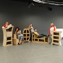 Stage création de meuble en carton . Upc, cling, Decoration, Creativit, Furniture Design, Making, Arts, and Crafts project by christine Fanizzi - 11.30.2021