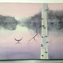 Mein Kursprojekt: Atmosphärische Landschaften in Aquarell. Un proyecto de Bellas Artes, Pintura y Pintura a la acuarela de Susanne Weiss - 30.11.2021