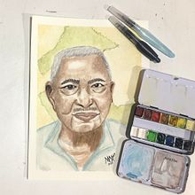 Mi Proyecto del curso: Cuaderno de retratos en acuarela. Een project van Schilderij, Aquarelschilderen,  Portrettekening y Sketchbook van Meilyn Mong - 11.03.2021