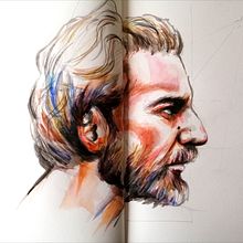 My project in Watercolor Portrait Sketchbook course. Projekt z dziedziny  Malarstwo, Malowanie akwarelą, Portret i Sketchbook użytkownika veronica_colanero - 01.12.2021