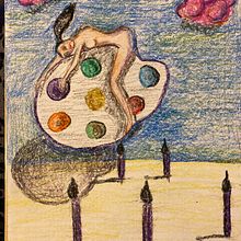 My project in Introduction to Surrealist Oil Painting course. Artes plásticas, Pintura, e Pintura a óleo projeto de elifnazli_duran - 01.12.2021