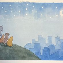 Meu projeto do curso: Ilustração infantil com aquarela. Traditional illustration, Fine Arts, Painting, Drawing, Watercolor Painting, and Children's Illustration project by Larissa Galastri - 12.01.2021
