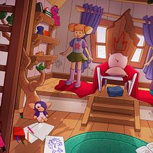 Sala do trono (Throne room). Een project van  Scenografie y Digitale illustratie van Carolina Ota - 02.12.2021