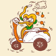 Riding to lose the oranges.. Traditional illustration, and Character Design project by norasriniworn - 12.01.2021