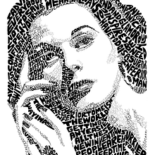 Hedy Lamarr. Ilustração tradicional, Tipografia, Lettering, Artes plásticas, e Desenho de retrato projeto de Begoña Blázquez Parro - 16.10.2021