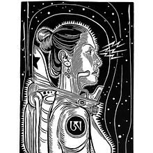 Space Woman. Ilustração tradicional, Estampagem, Desenho anatômico, e Narrativa projeto de Don Kilpatrick III - 11.10.2021