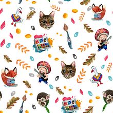 Mi Proyecto del curso: Motivos para repetir. Traditional illustration, Pattern Design, Watercolor Painting, and Printing project by Lina Maria Muñoz Torres - 12.03.2021