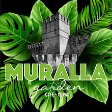 Logotipo Bar de copas - Muralla Garden. Design de logotipo, e Design gráfico projeto de ENRIQUE LOBATO GIL - 03.12.2021