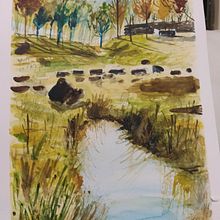 Mi Proyecto del curso: Paisajes naturales en acuarela. Un progetto di Belle arti, Pittura e Pittura ad acquerello di annie_ar_es - 03.12.2021