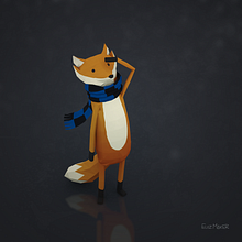 Zorrito Low poly. 3D project by Elizabeth Galicia - 06.07.2015
