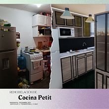 Cocina pequeña y muebles a medida. Een project van Interactief ontwerp, Interieurontwerp,  Interieurdecoratie,  Interieur y Retailontwerp van kdunes89 - 21.11.2021